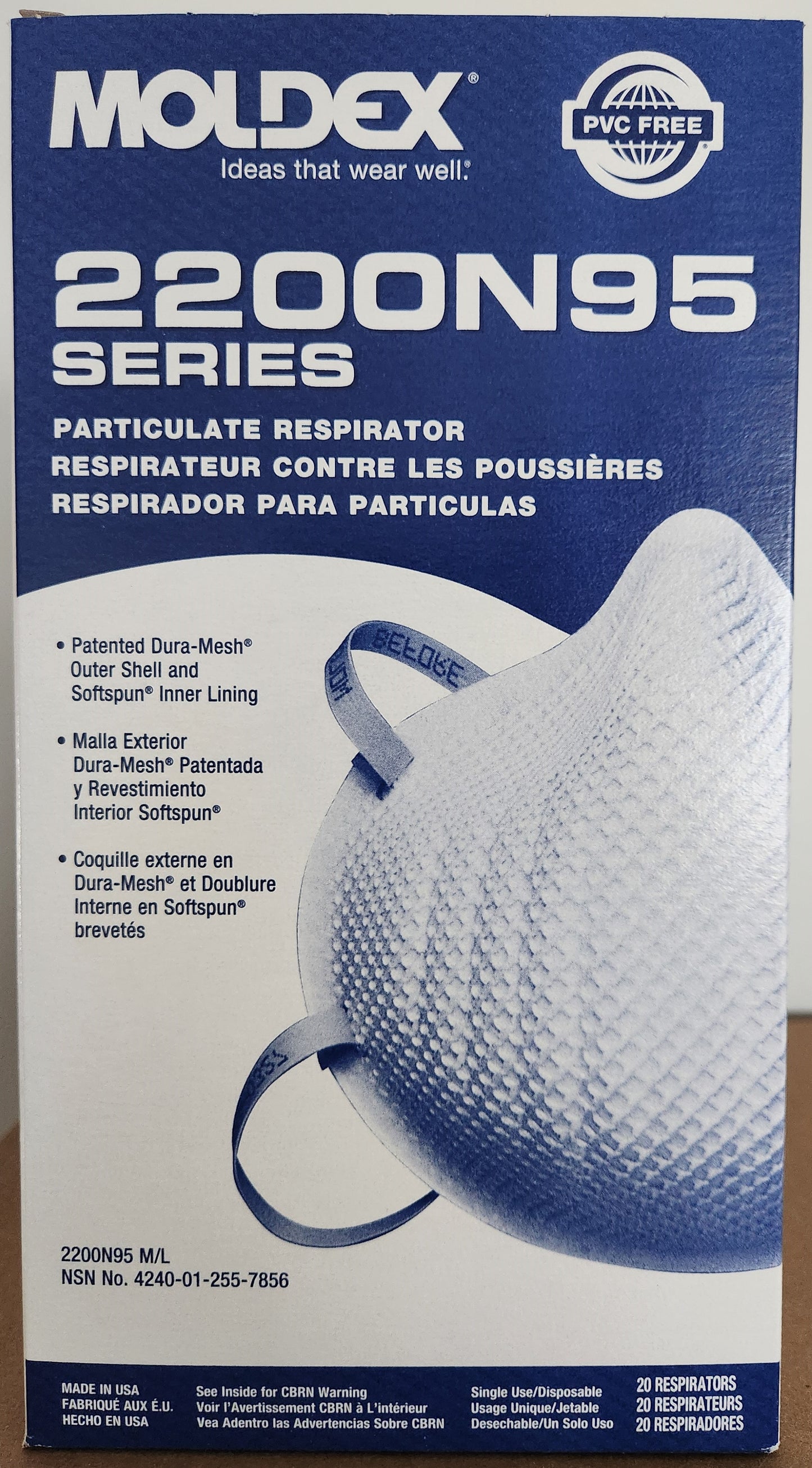 Moldex 2200 Series N95 Respirators