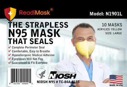 ReadiMask N1901 Strapless N95 Mask - Acrylic