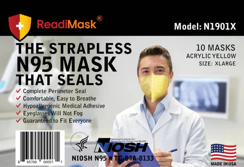 ReadiMask N1901 Strapless N95 Mask - Acrylic