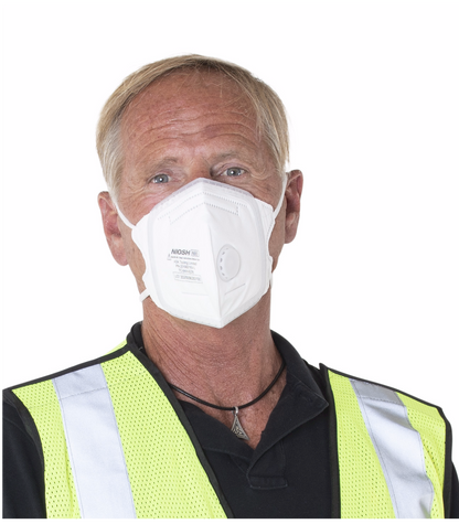 SoftSeal VFold+ Silicone Sealing N95 Certified Respirator, with valve