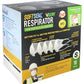 Picture of a box of size small, 10 quantity SoftSeal VFold N95 certified respirator on a white background